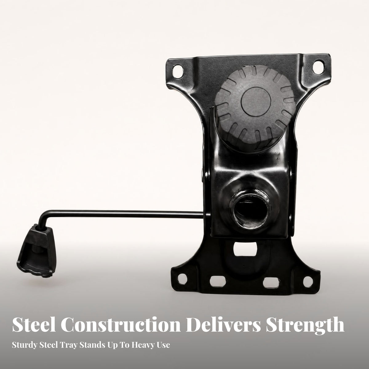 Black Steel 17-Hole Swivel Plate Rotating Swivel Chair Base Plate Sturdy Office Chair Tilt Base Long-Lasting