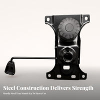 Black Steel 17-Hole Swivel Plate Rotating Swivel Chair Base Plate Sturdy Office Chair Tilt Base Long-Lasting