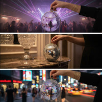 Spherical Clutch Bag Mirrored Disco Ball Purse Shimmering for Parties, Weddings