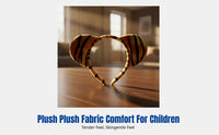 Party Children Tiger Ear Headband, Animal Costume, Soft Plush for Role Play