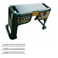 Folding Garden Kneeler Ribbed Top Foldable Garden Kneeler Stable Feet