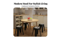 Modern Minimalist Design M-Shaped Leg Stool Stackable Design Household Furniture Thickened & Sturdy Low Seat Waterproof Surface for Adults, Homeowners, Students, Dining Room, Bedroom, Entryway