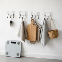 Heavy-Duty Adhesive Hooks for Wall Mounting - Metal & Acrylic Options, No-Drill Installation