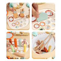 ZW Wooden Multi-Function Busy Board Game Table for Kids