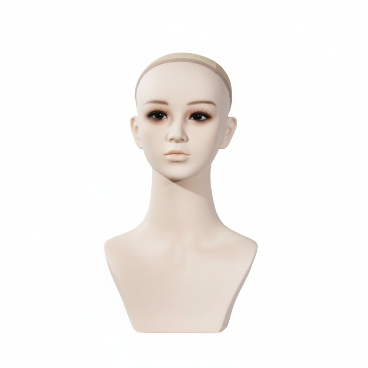 Mannequin Head with Shoulders Matte Display Head with Shoulders Skin Tone Jewelry Display Bust for Jewelers