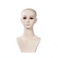 Mannequin Head with Shoulders Matte Display Head with Shoulders Skin Tone Jewelry Display Bust for Jewelers
