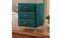Jewelry Cabinet with Drawers Peacock Green Jewelry Storage Cabinet Soft-Lined Mini Dresser for Women, Teens