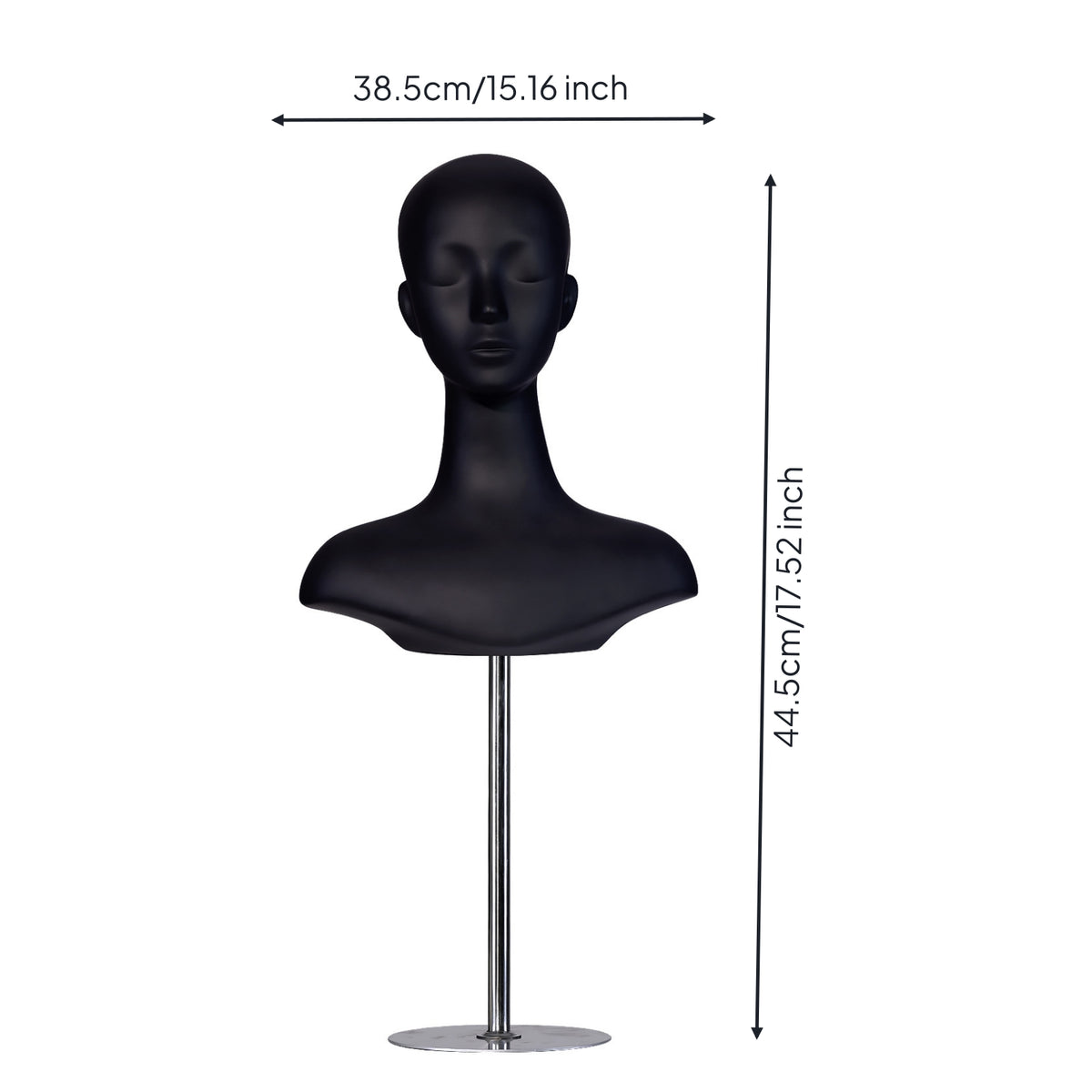 Mannequin Head with Shoulders Matte Manikin Head with Shoulders Minimalist Mannequin Bust for Boutiques, Storefront