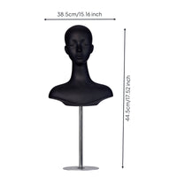 Mannequin Head with Shoulders Matte Manikin Head with Shoulders Minimalist Mannequin Bust for Boutiques, Storefront