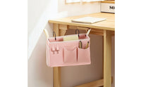 Bedside Holder with Hooks Structured Bedside Holder Crib Organizer Sturdy Hanging Storage Organizer with Mesh Pocket Lightweight
