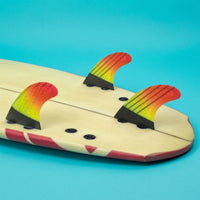 3 Pieces Surfboard Fin with Double-Tab Base Compatible Double-Tab Base-Style Thruster Fin Fins with Double Tabs Honeycomb
