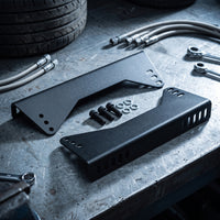 Seat Mounting Bracket Matte Black Seat Mount Bracket with Holes Heavy-Duty Brackets for Car Builders, Mechanics, Automotive Replacement, Custom Builds