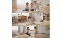 Body Posture Wall Game-Mounted Wooden Dial with Peg Markers Educational Coordination Game for Kids, Kindergarten