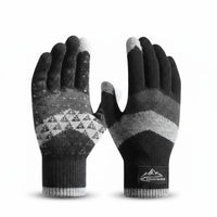 Men's Knitted Gloves Thickened Device-Compatible Screen Winter Gloves Cold Weather Accessory Multicolor Design Flexible