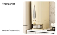 Moisture-Proof Rice Dispenser Large Capacity Push Button Rice Bin Space-Saving for Countertop