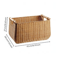 Braided Container Basket Open-Top Organizing Bin Sturdy Home Storage Unit