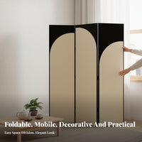 New Chinese & fashion Multi-Panel Folding Screen French Cream appearance 4-Panel Folding Divider Foldable Design Room Partition Movable for Interior Decorators, Business Owners, Study, Bedroom, Studio, Apartment