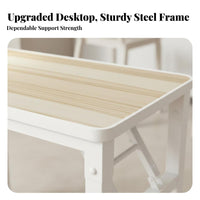 Foldable Fold-up Computer Table Space-Saving Collapsible Desk Minimalist Design Household Furniture Multi-Functional for Apartment Dwellers, Students, Home Office Workers, Small Areas, Dorm Room, Kitchen, Bedroom