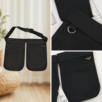 Adjustable Waist Apron with Pockets Multi-Pocket Tool Belt Bag Long-Lasting Utility Waist Pack Handsunrestricted for Work, Outdoor Errands, Cycling