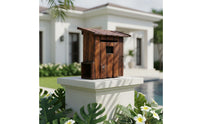 Rainproof Wooden Mailbox Outdoor Use Solid Wood Mailbox Antique Design Vintage Wood Mail Holder