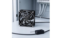 3-Speed Adjustable USB Cooling Fan High Airflow Temperature Control Fan Plug and Play Network Cabinet Cooler Low Noise for DIY Enthusiasts, Multimedia Box, Wiring Closet