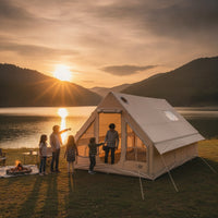 Large Inflatable Tent with Chimney Port Jack Heavy-Duty Inflatable Cabin Tent Long-Lasting Portable for Families