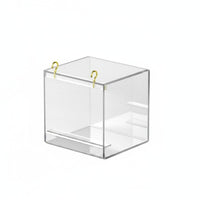 Easy to Clean Acrylic Bird Bathing Enclosure Parrot Bath Tub Leak Proof Bird Enclosure Shower Box Space-Saving for Parrots, Budgies