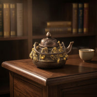 Teapot Ornament Metal Decorative Teapot Portable Collectible Ornament for Collectors
