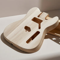 Electric Guitar Body Replacement Unfinished Electric Guitar Body with HH Pickups DIY Instrument Part for Hobbyists