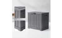 Outdoor Storage Box Resin Storage Box with Hinged Lid Sturdy Furniture for Backyard