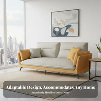 Two-Seater Loveseat feline-resistant Resistant 2-Seater Loveseat Modern Minimalist Design Sofa for Pet Owners, Students, Lounge Area, Bedroom, Office