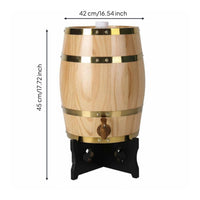 Oak Design Drink Dispenser Food-Grade Liner Wooden Wine Barrel Dispenser for Bar