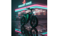 Retro Wide Tire Electric Cycle Anti-Slip Tires Old-School Electric Bike Shock Absorption Small Electric Cycle for Adults