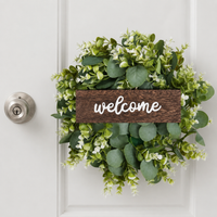 Artificial Eucalyptus Wreath, Christmas Wreath for Entry, Green Wall Decoration, Thanksgiving Party