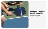 Carbon Fiber Pickleball Paddles Lightweight Pickleball Paddle Set Sports Equipment Non-Slip Grip for Professionals, Tournaments