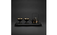 Chinese Tea Set Footed Cups Dark Tea Set Curved Spout Ceramic Ware