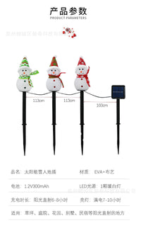 Solar LED Snowman Ground Light for Outdoor Garden Decoration
