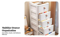 Space Saving Multi-Drawer Storage Unit Large Capacity Stackable Drawer Chest Anti-Drop Drawers Household Furniture Sturdy Construction for Homeowners, Students, Office Workers, kids' Room, Bedroom, Closet, Under Desk