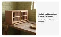 Solid Wood Pigeon Cage Sturdy and Sturdy Pigeon Pairing Cage Easy to Hygienic Avian Breeding Box for Outdoor, Backyard, Balcony