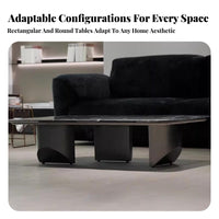 2 Pieces Minimalist design Matching Coffee Table and TV Console Luxury Design Media Cabinet and Table Combination Sta single Top Living Room Tables with Storage Drawers for Families, Homeowners, Newlyweds, Villa, Lounge Area, Bedroom