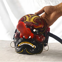 Cosplay Tengu Mask Eco-Friendly Japanese Oni Mask Cultural Theme Decorative Item Easy to Paint for Cosplayers, Anime Fans, Display Shelf, Exhibition, Tea Room