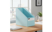 File Storage Box Waterproof Folder Storage Box Sturdy Construction Desktop Document Holder for Students, Teachers, Dorm Room, School