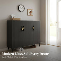 Fluted Door Tipping Cabinet Light Luxury and aesthetic Shoe Organizer Space-Saving Slim outline for Design connoisseurs, Foyer