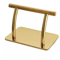 Salon Chair Footrest Curved Tubular Hairdressing Chair Foot Pedal Floor-Standing Footrest Rectangular Base