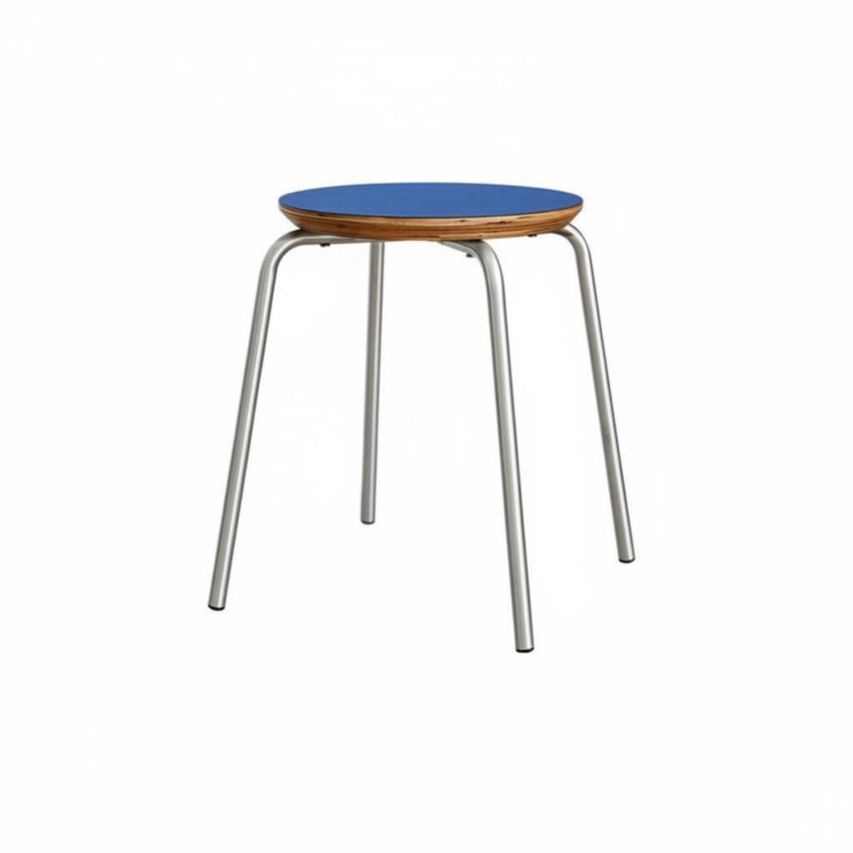 Bauhaus Aesthetic Four-Legged Circular Stool Stackable Round Four-Legged Wooden Seat Minimalist Design Household Furniture Sturdy and Long-Lasting for Apartment Dwellers, Homeowners, Dining Room, Kitchen, Bedroom, Entryway