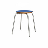 Bauhaus Aesthetic Four-Legged Circular Stool Stackable Round Four-Legged Wooden Seat Minimalist Design Household Furniture Sturdy and Long-Lasting for Apartment Dwellers, Homeowners, Dining Room, Kitchen, Bedroom, Entryway