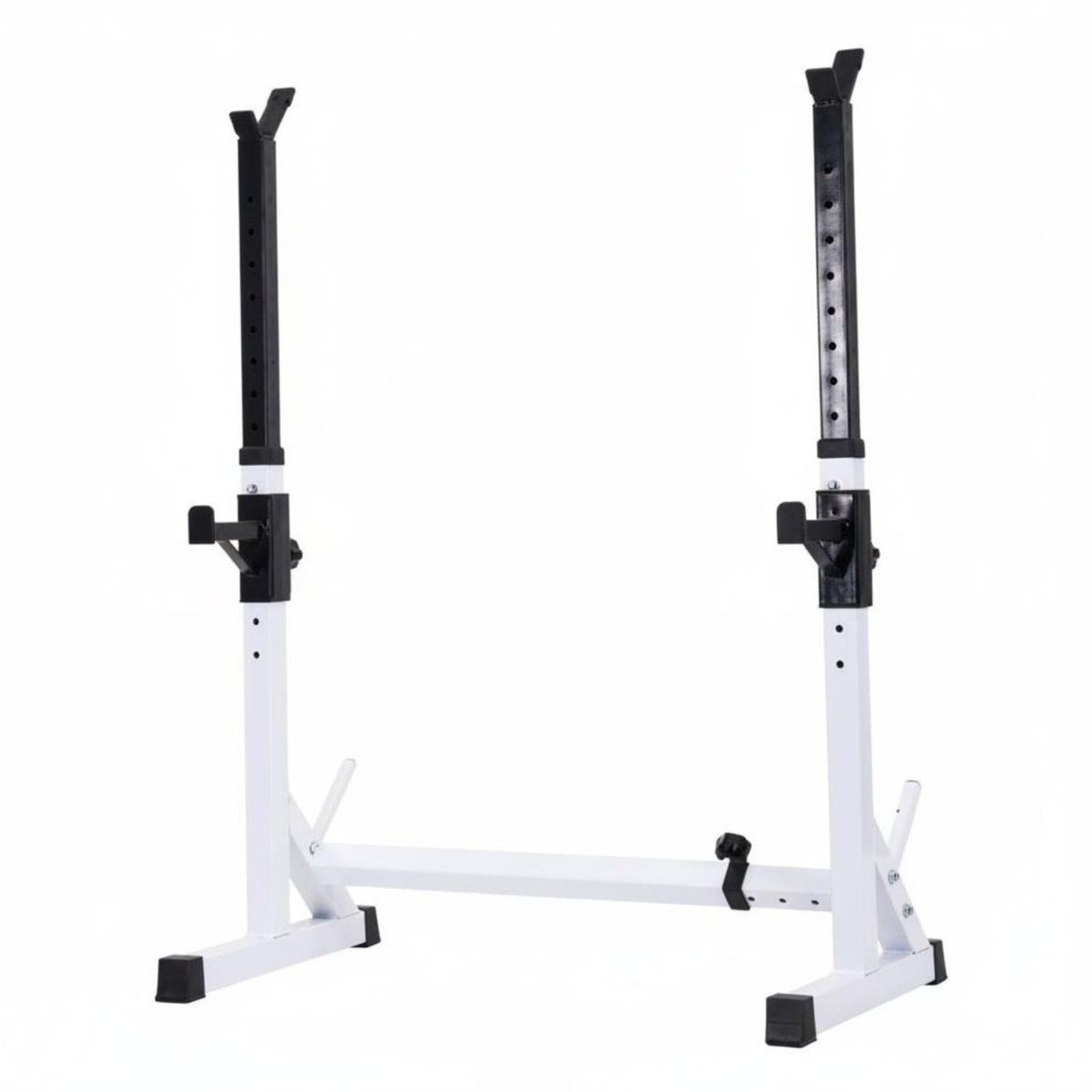 Heavy Duty Construction Adjustable Squat Rack Anti-Slip Feet Weight Bench Squat Rack Space Saving Multi-Function Workout Station for Men, Fitness Enthusiasts, Home Gym