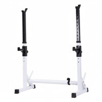 Heavy Duty Construction Adjustable Squat Rack Anti-Slip Feet Weight Bench Squat Rack Space Saving Multi-Function Workout Station for Men, Fitness Enthusiasts, Home Gym