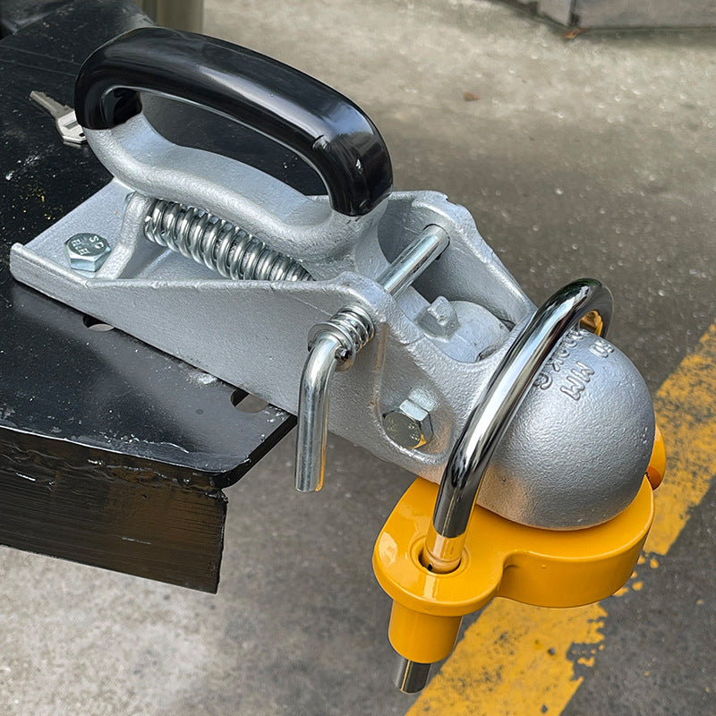 Trailer Coupler Lock with Anti-Shake Plate Connector