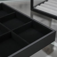 Jewelry Display Tray Velvet-Lined Jewelry Organizer Tray Open-Top for Collectors, Drawer Storage